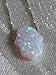 Petite White Opal Hamsa Necklace and 925 Silver Chain