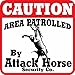 Caution Attack Horse Farm or Barnyard Sign