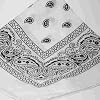 WHITE PAISLEY BANDANA 100% COTTON