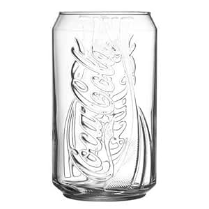 coca cola can shaped glass