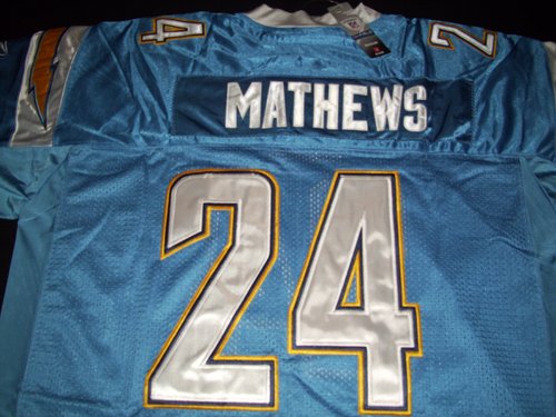 Ryan Mathews Reebok San Diego Chargers Alternate Jersey Size 54