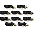 VideoSecu 10 Pack 50ft Feet Video Power Security Camera Cables BNC RCA Extension Wires Cords for Home CCTV DVR SurveillanceSystem with Free Connectors 1QD
