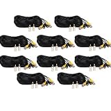 VideoSecu 10 X 50 Feet Video Power Security Camera Cables with BNC RCA Connector 1QD
