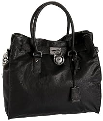 Michael Kors Hamilton Large NS Tote Black Leather