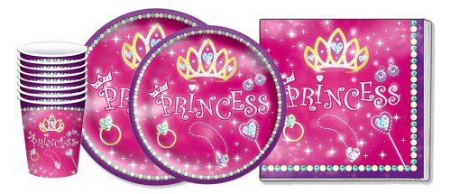 Girls Pink Princess Party Set - 113 Pc Set