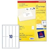 Avery J5103 SmartStamp Logo Labels 135x38mm 10 per Sheet Ref J5103-25 [250 Labels]