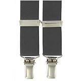 Standard Width Clip On Braces - Grey