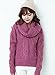 Women's Solid Turtle Neck Drop Sleeve Cable Chunky Knit Basic Knit Sweater
