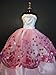 White Ball Gown with Pink Sequined Lace Details Made to Fit the Barbie Doll