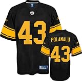 Troy Polamalu Youth Jersey: Reebok Alternate Black Replica #43 Pittsburgh Steelers Jersey
