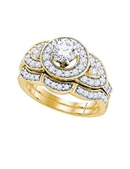 1.00CT DIAMOND 0.30CT ROUND CENTER BRIDAL SET
