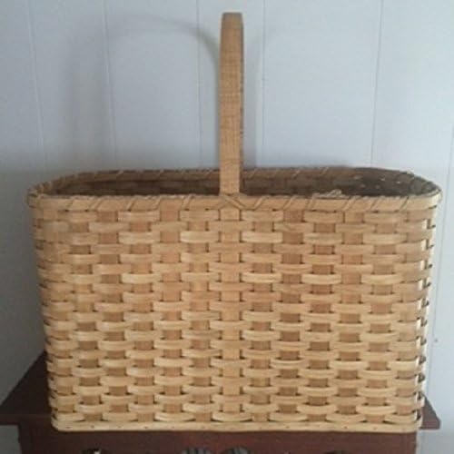 Authentic Amish Handmade Signed Extra Large Basket with wooden handle