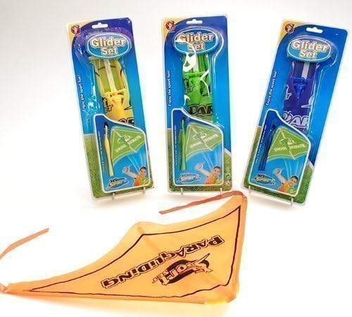 Paragliding Toy Set - Glides Over 100 Feet! Style May Vary (Set of 2)
