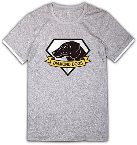 WHUOO Men's Metal Gear Solid Diamond Dogs Mercerized Cotton T-Shirt