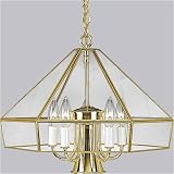 Progress Lighting Polished Brass Clear Flat Five-Light Pendant