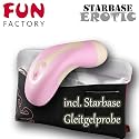 Fun Factory "LayaSpot" (vanille/babyrosé) Aufliegevibrator Set mit Tasche und Starbase-Gleitgelprobe