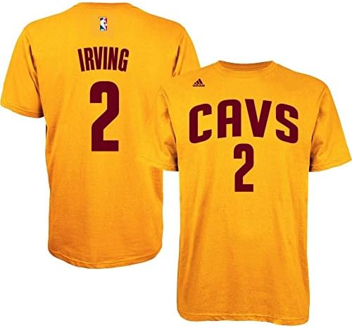 Kyrie Irving #2 Cleveland Cavaliers NBA Youth Player Name & Number T-shirt Gold (Youth Large 14/16)