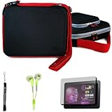 Black w/ Red Trim Ultimate Travel Organizer Hard Nylon Double Cover Carryin ....