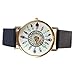 Geneva Watch Peacock Feather Decor Watches Leather Quartz Watch for Women Lady Dress