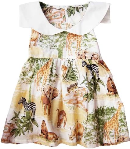 US Giftwear Girls Safari Navy Collar Dress safari party dresses Size 2T Multicolor