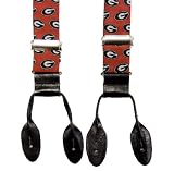 University of Georgia Red Suspenders w/ Classic Button End Style