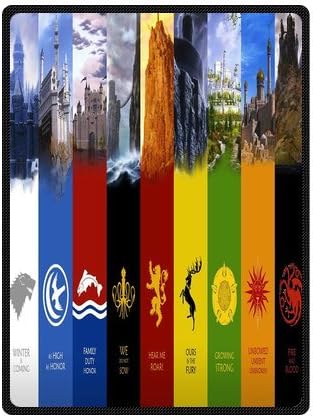 Daniellestore Custom High Quality Fleece Blankets Design Coats of arms The game of thrones Blanket Fashion Warm Cozy Soft Sofa Bed Blanket Throws Blanket 58x80 Inches