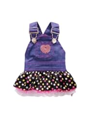 Pet Products: Petparty Sweet Heart Sequins Denim Dog Dress for Dog Shirt Fashion Dog Clothes Pet Dress,XS - Petparty