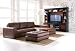 Contemporary Brown 100% Leather Sectional Sofa