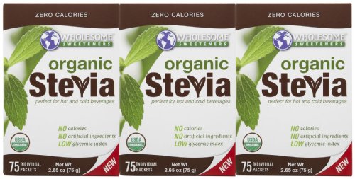 Wholesome Sweeteners Organic Stevia Packets, 75 ct, 3 pk