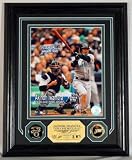 Akinori Iwamura Framed Tampa Bay Devil Rays 8x10 Photo Mint with Two 24KT Gold Coins