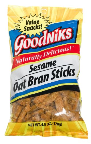 Good Sense Goodniks, Sesame Oat Bran Sticks, 4.5-Ounce Bags (Pack of 12) by Good Sense