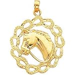 horsehead and horseshoe charm
