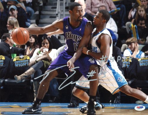 Tyreke Evans Signed Sacramento Kings Photo w/ #4 Pick - 11x14 PSA/DNA - Autographed NBA Photos