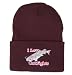 Black Cuff I Love Cat Fights Catfish Logo Fishing Beanie