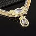 5PCs Chain & Oval Shape Beads Style Women Jewelry Set Gold Plated Party Show
