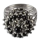 Handmade Rings Sterling Silver Black Onyx Gemstone Jewelry US Size 4