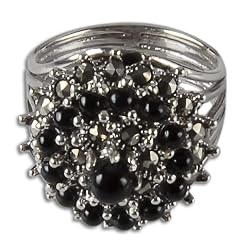 Handmade Rings Sterling Silver Black Onyx Gemstone Jewelry US Size 4