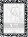 Malden Morgan Pewter Metal Picture Frame, 5 by 7-Inch