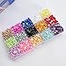 Chenkou Craft 3500pcs Assorted 15 Colors Half Pearl Bead 6mm Flat Back Gem Scrapbook Craft DIY Beads + Plastic Box