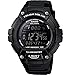 Casio Men's W-S220-1BVCF "Tough Solar" Running Watch with Black Resin Band