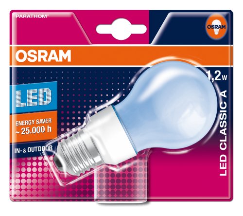 Osram 42132B1  Parathom LED Classic A, E27 80062-01 LED-Lampe in Gl&uuml;hlampenform 1.2W/100V- Preisvergleich