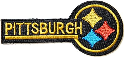 Pittsburgh Steelers Football NFL Helmet Team Logo Sign Patch Iron on Applique Embroidered Sew Jacket T shirt Gift BY SURAPAN