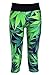 COCOLEGGINGS Womens 3D Digital Print Workout Running Capri Pants Crop Leggings