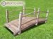 New 5' Decorative Natural Finish Wooden Bridge Garden Pond Outdoor Decor