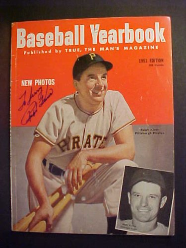 Ralph Kiner Pittsburgh Pirates Autographed 1951 Baseball Yearbook Magazine
