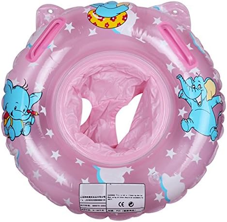 MgicDots Quality Baby Safety Inflatable Swimming Ring Swim Float Seat Boat Pool Bath W/ GIFT Inflator (Pink)