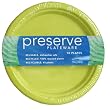 Preserve By Recycline Small Pear Green Plates, 10-Count Bags (Pack of 4)