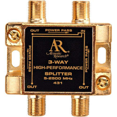 Acoustic Research PR431 High Performance 2.5 GHZ, 3-way splitter