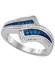 0.10CTW BLUE DIAMOND FASHION RING