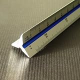 Produkt-Bild: 30cm Aluminium Ma&szlig;stab Lineal 1:10 1:20 1:25 1:50 1:75 1:125 / 1:100 1:200 1:250 1:500 1:750 1:1250 Metallic Alu Dreikant Ma&szlig;stab Dreikantma&szlig;stab Technisches Zeichnen